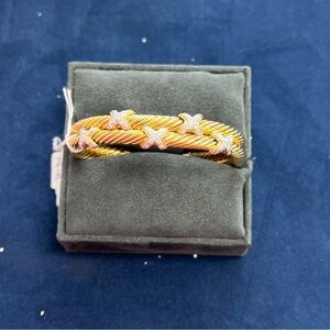Gold and Diamond Cable bracelet